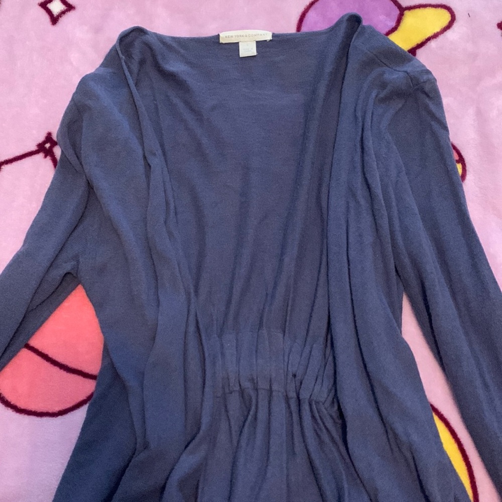 Blue cardigan